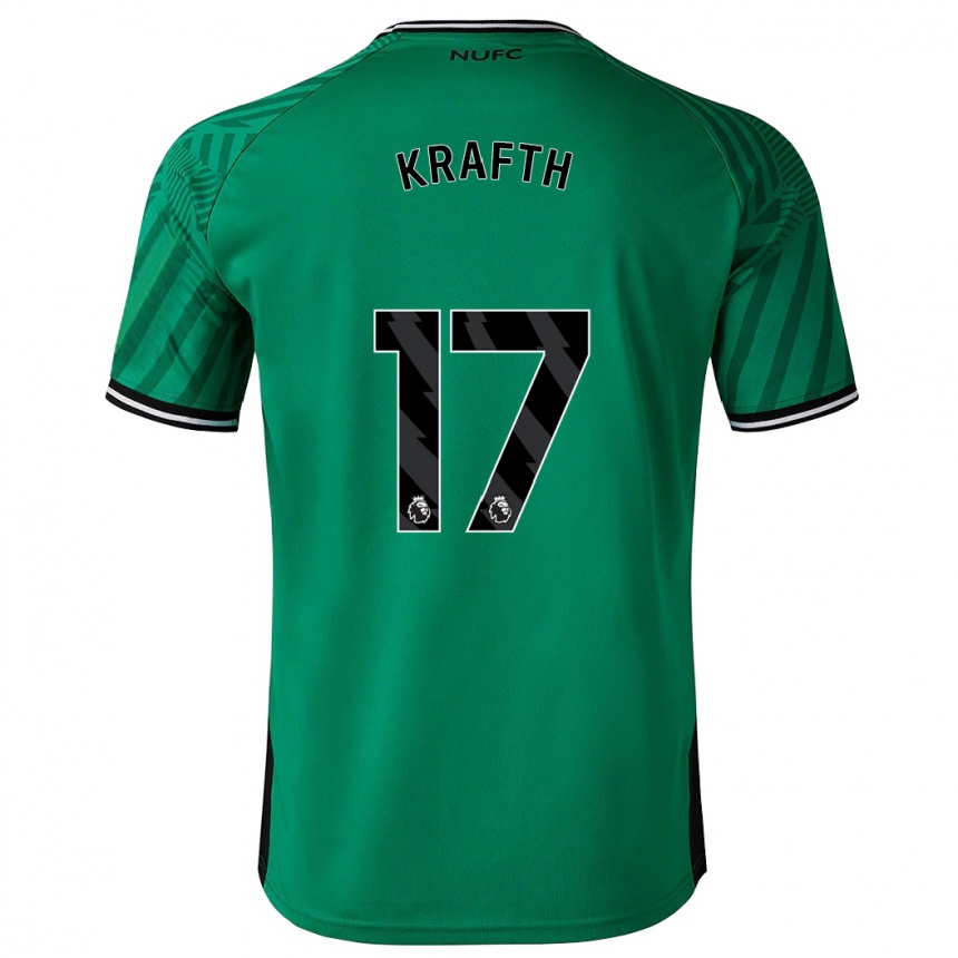 Niño Fútbol Camiseta Emil Krafth #17 Verde 2ª Equipación 2023/24 México