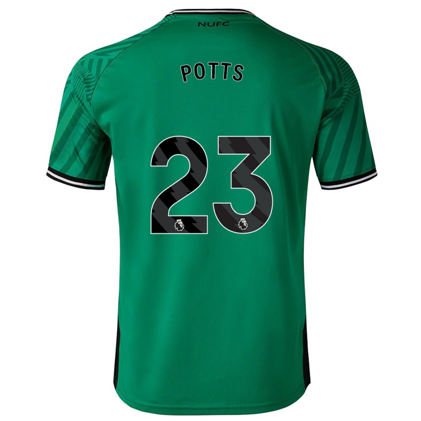 Niño Fútbol Camiseta Charlotte Potts #23 Verde 2ª Equipación 2023/24 México