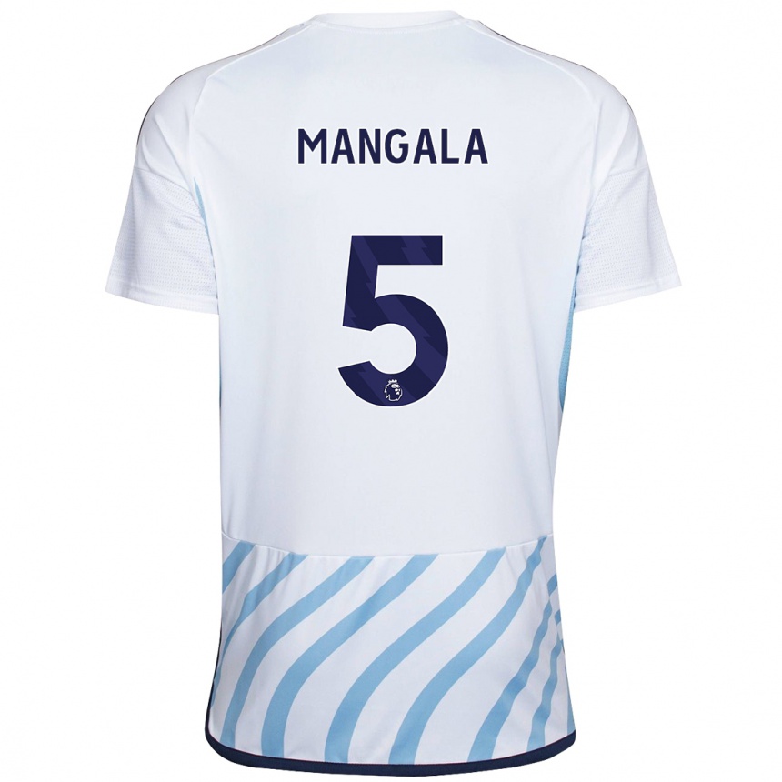 Niño Fútbol Camiseta Orel Mangala #5 Blanco Azul 2ª Equipación 2023/24 México