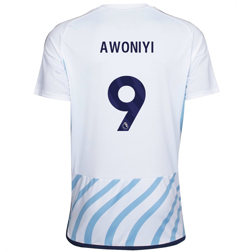 Niño Fútbol Camiseta Taiwo Awoniyi #9 Blanco Azul 2ª Equipación 2023/24 México