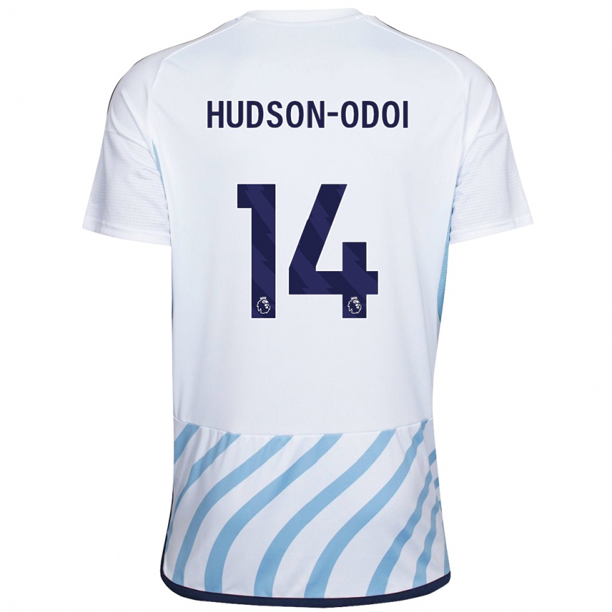 Niño Fútbol Camiseta Callum Hudson-Odoi #14 Blanco Azul 2ª Equipación 2023/24 México