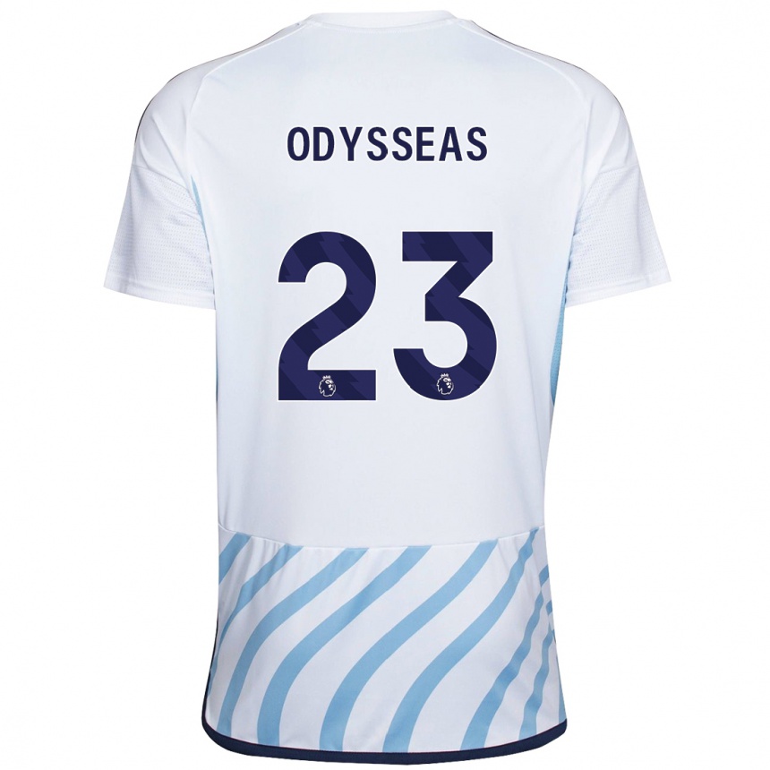 Niño Fútbol Camiseta Odysseas Vlachodimos #23 Blanco Azul 2ª Equipación 2023/24 México