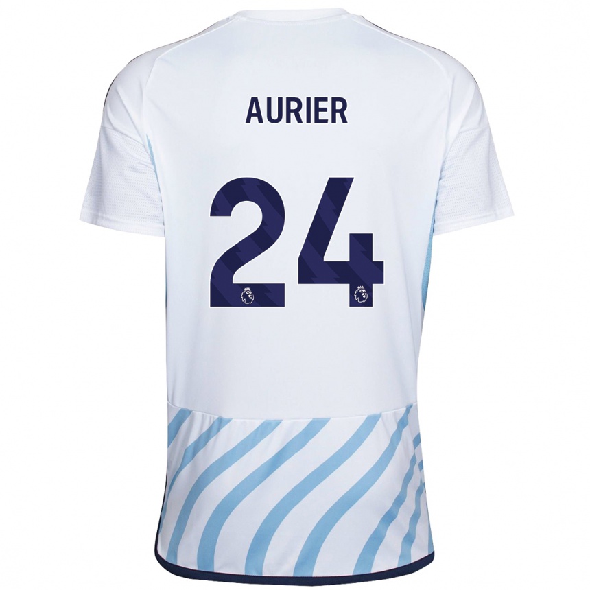 Niño Fútbol Camiseta Serge Aurier #24 Blanco Azul 2ª Equipación 2023/24 México