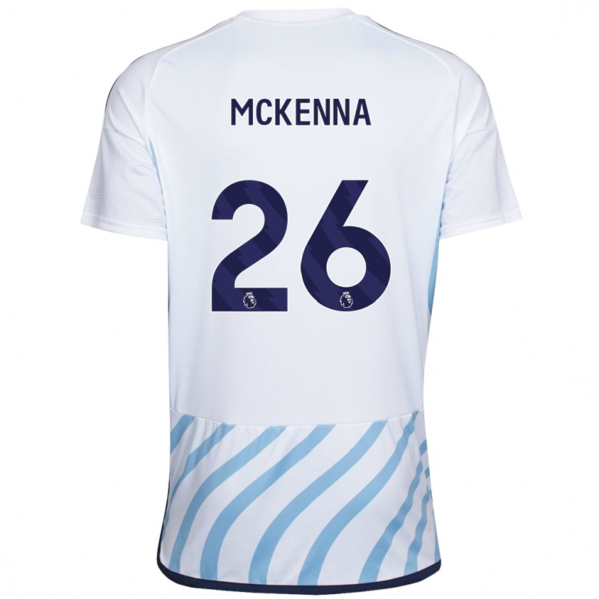 Niño Fútbol Camiseta Scott Mckenna #26 Blanco Azul 2ª Equipación 2023/24 México