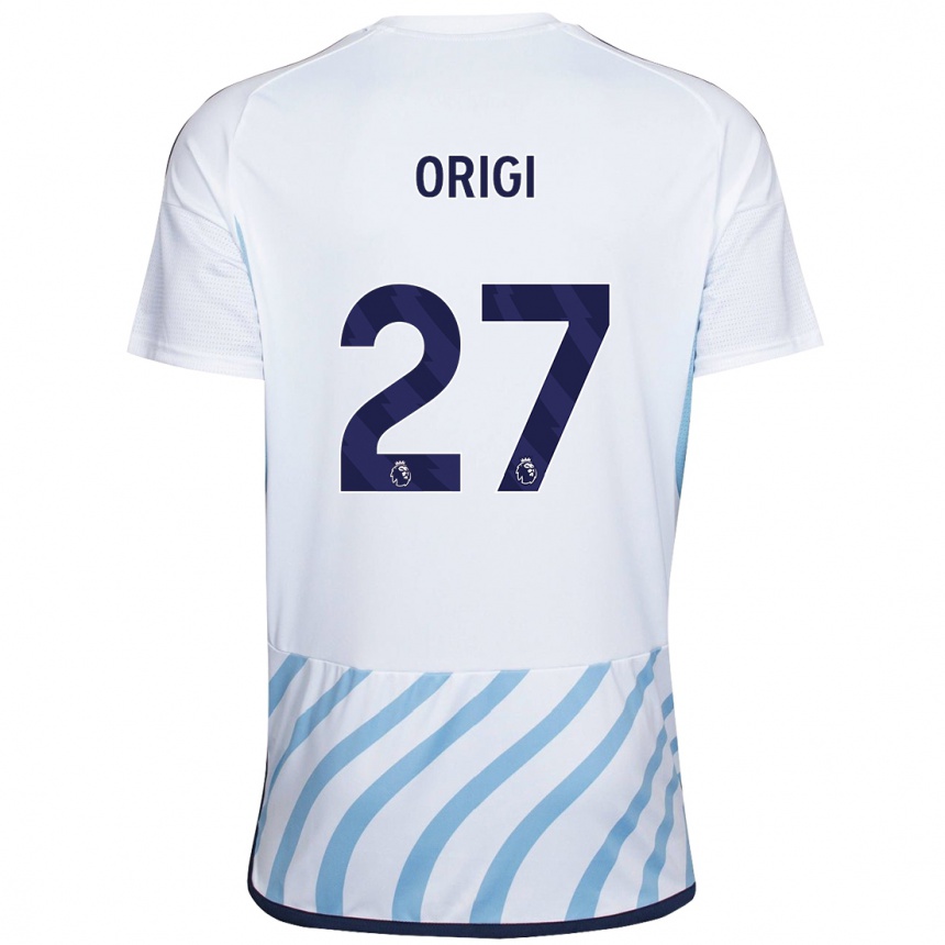 Niño Fútbol Camiseta Divock Origi #27 Blanco Azul 2ª Equipación 2023/24 México