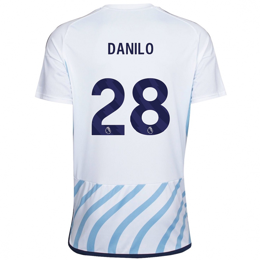 Niño Fútbol Camiseta Danilo #28 Blanco Azul 2ª Equipación 2023/24 México