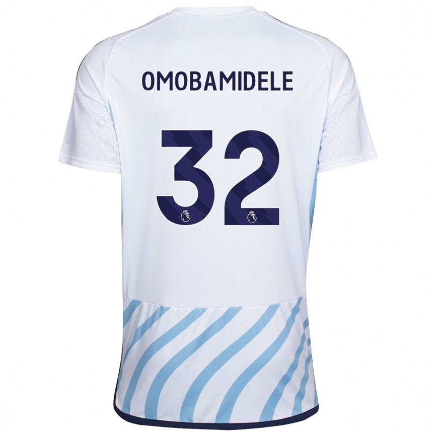 Niño Fútbol Camiseta Andrew Omobamidele #32 Blanco Azul 2ª Equipación 2023/24 México