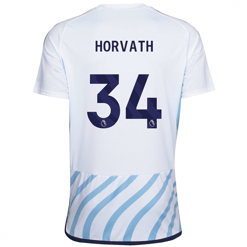 Niño Fútbol Camiseta Ethan Horvath #34 Blanco Azul 2ª Equipación 2023/24 México