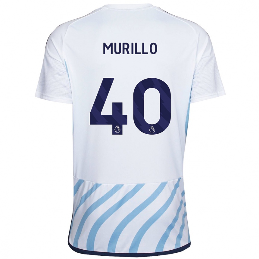 Niño Fútbol Camiseta Murillo #40 Blanco Azul 2ª Equipación 2023/24 México