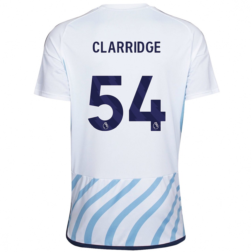 Niño Fútbol Camiseta James Clarridge #54 Blanco Azul 2ª Equipación 2023/24 México