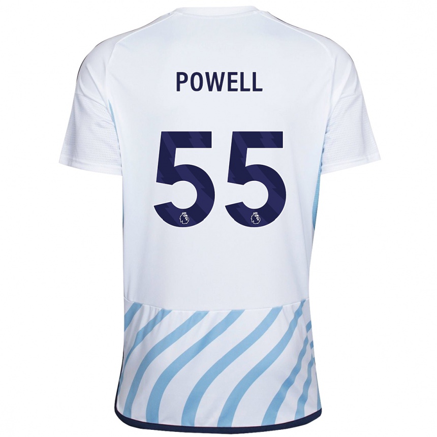 Niño Fútbol Camiseta Josh Powell #55 Blanco Azul 2ª Equipación 2023/24 México