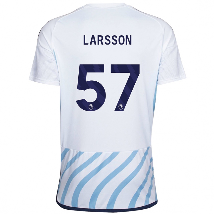 Niño Fútbol Camiseta Julian Larsson #57 Blanco Azul 2ª Equipación 2023/24 México