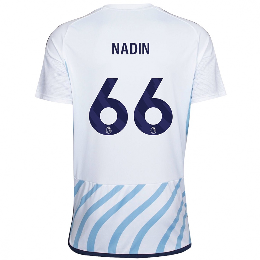 Niño Fútbol Camiseta Jack Nadin #66 Blanco Azul 2ª Equipación 2023/24 México