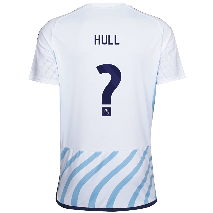 Niño Fútbol Camiseta Ethan Hull #0 Blanco Azul 2ª Equipación 2023/24 México