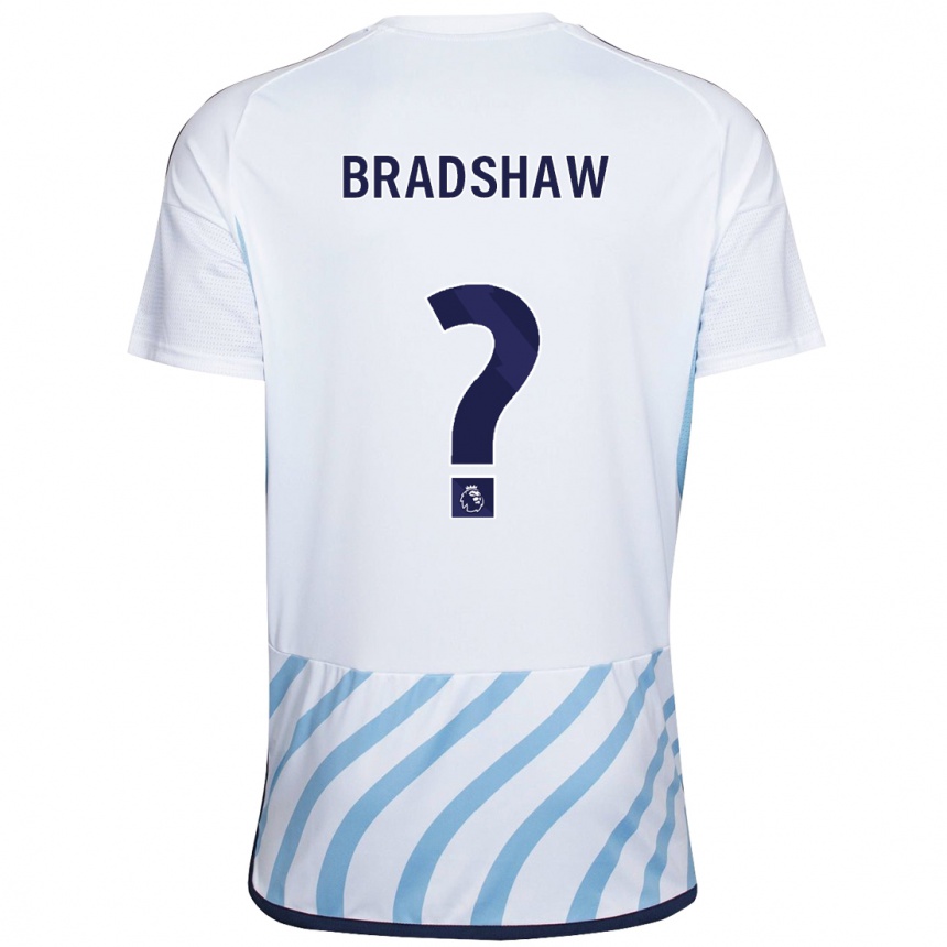 Niño Fútbol Camiseta Alfie Bradshaw #0 Blanco Azul 2ª Equipación 2023/24 México