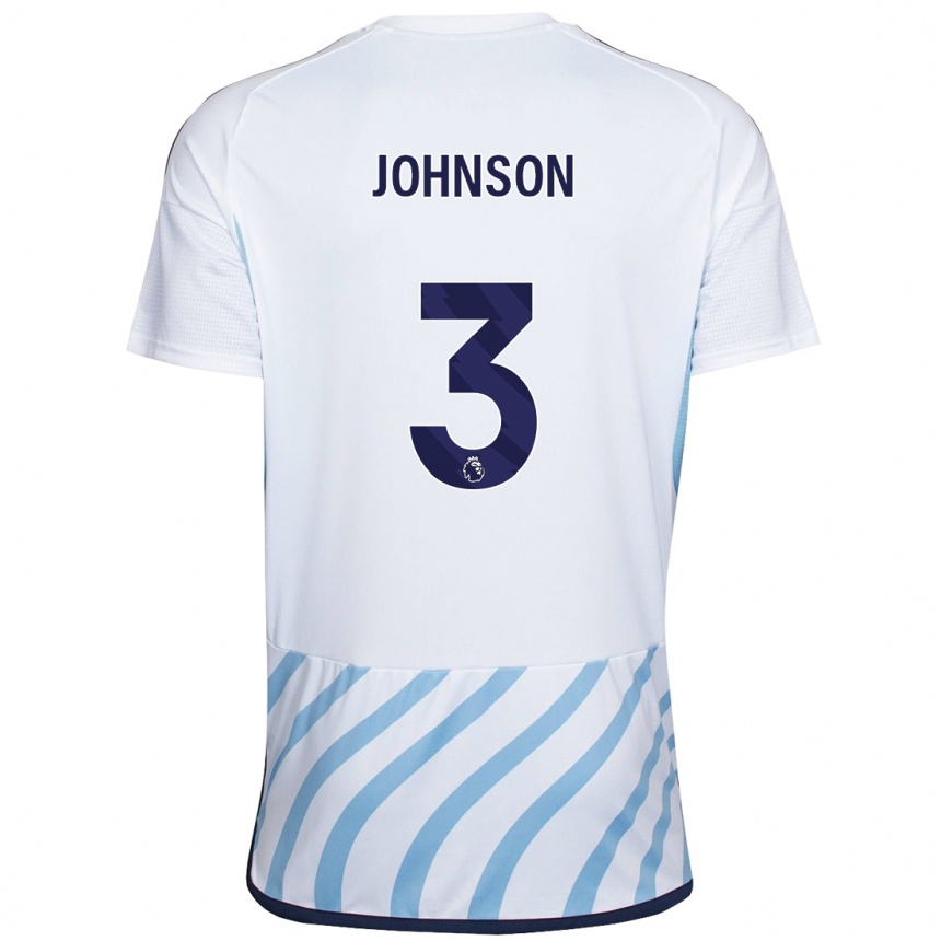 Niño Fútbol Camiseta Nat Johnson #3 Blanco Azul 2ª Equipación 2023/24 México
