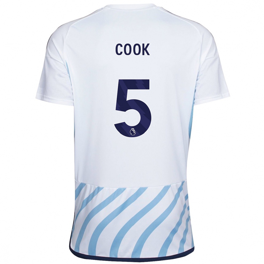 Niño Fútbol Camiseta Olivia Cook #5 Blanco Azul 2ª Equipación 2023/24 México