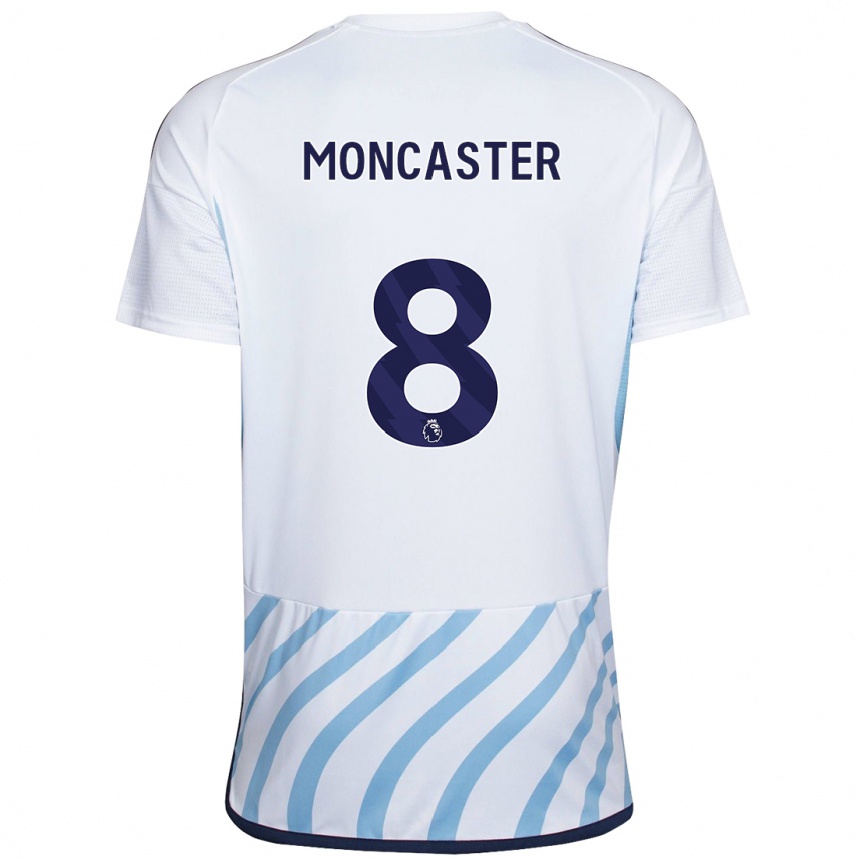 Niño Fútbol Camiseta Mai Moncaster #8 Blanco Azul 2ª Equipación 2023/24 México