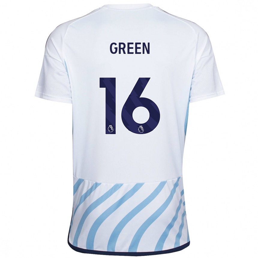 Niño Fútbol Camiseta Mollie Green #16 Blanco Azul 2ª Equipación 2023/24 México