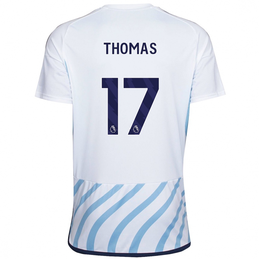 Niño Fútbol Camiseta Freya Thomas #17 Blanco Azul 2ª Equipación 2023/24 México