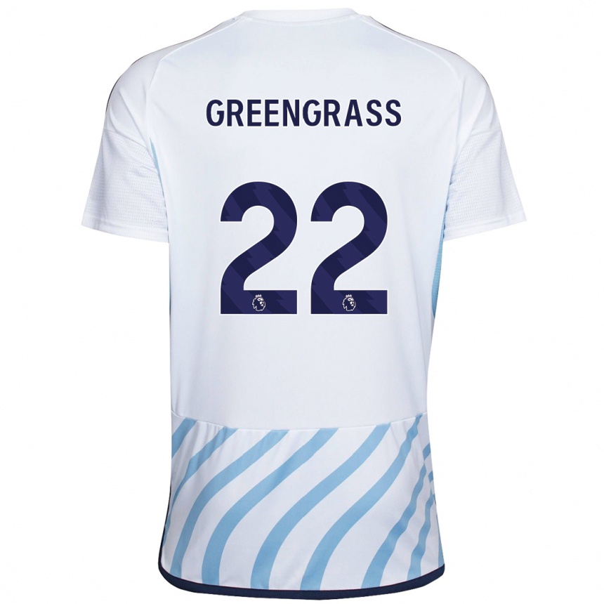 Niño Fútbol Camiseta Charlotte Greengrass #22 Blanco Azul 2ª Equipación 2023/24 México