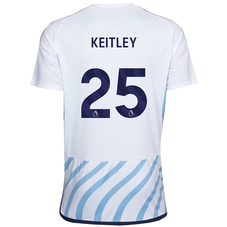 Niño Fútbol Camiseta Alice Keitley #25 Blanco Azul 2ª Equipación 2023/24 México