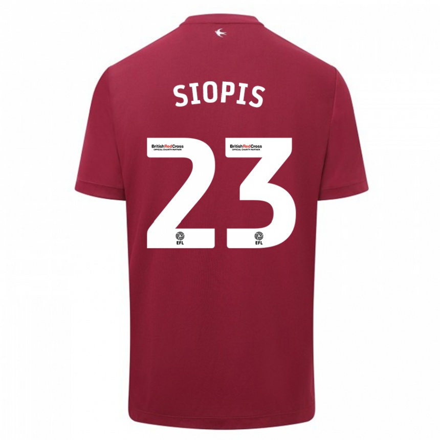 Niño Fútbol Camiseta Manolis Siopis #23 Rojo 2ª Equipación 2023/24 México