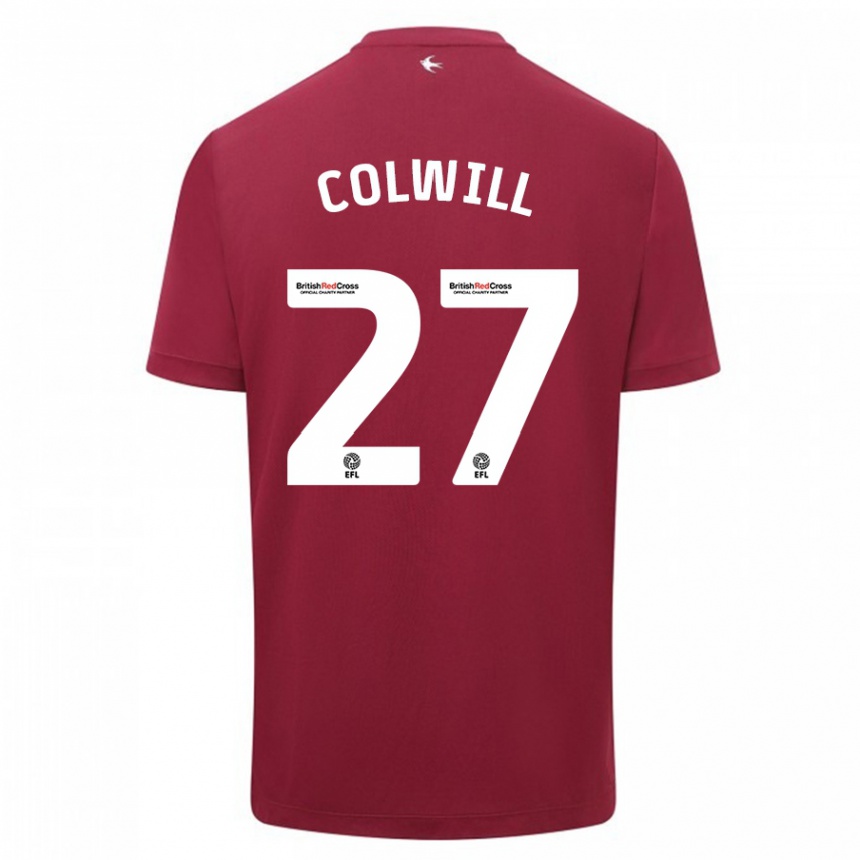 Niño Fútbol Camiseta Rubin Colwill #27 Rojo 2ª Equipación 2023/24 México