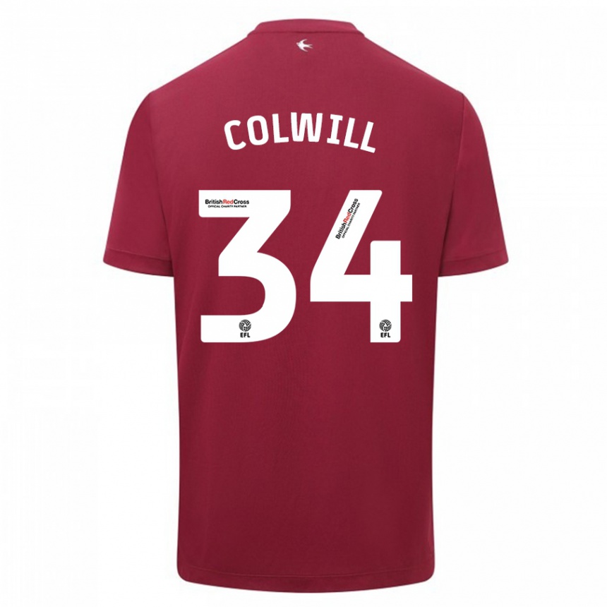 Niño Fútbol Camiseta Joel Colwill #34 Rojo 2ª Equipación 2023/24 México