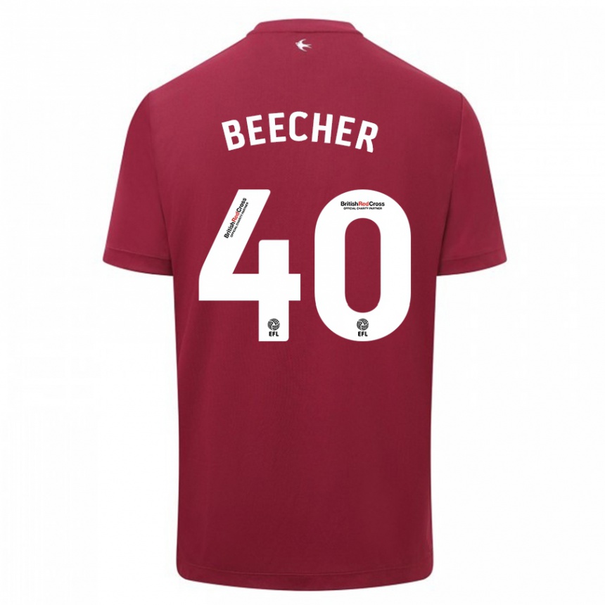 Niño Fútbol Camiseta Josh Beecher #40 Rojo 2ª Equipación 2023/24 México