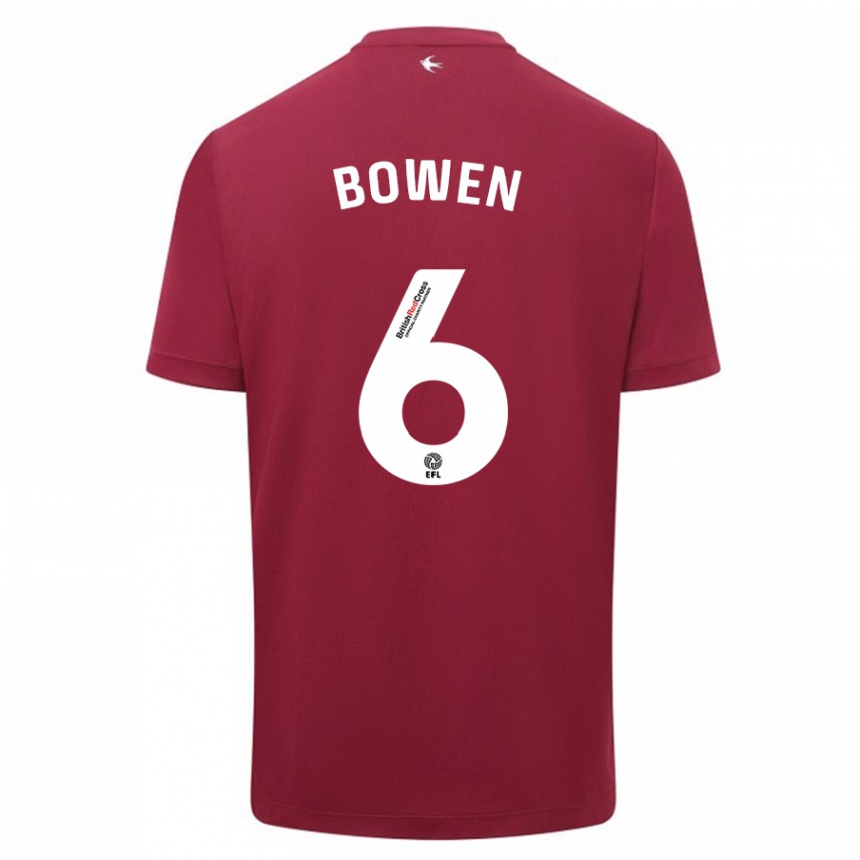 Niño Fútbol Camiseta Megan Bowen #6 Rojo 2ª Equipación 2023/24 México