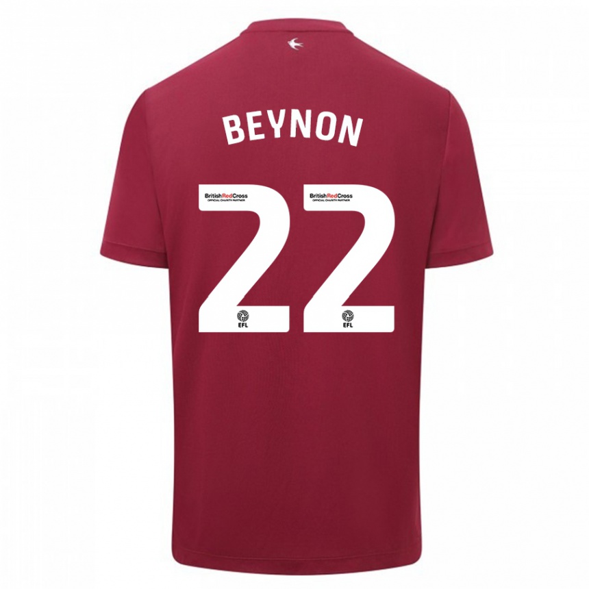 Niño Fútbol Camiseta Emma Beynon #22 Rojo 2ª Equipación 2023/24 México