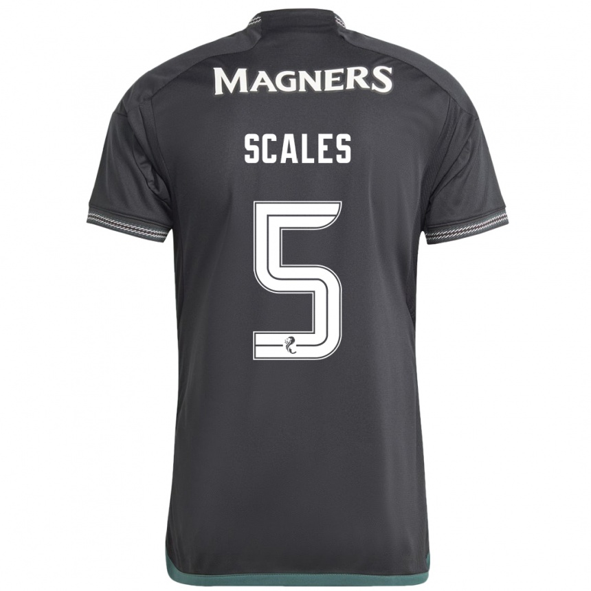 Niño Fútbol Camiseta Liam Scales #5 Negro 2ª Equipación 2023/24 México