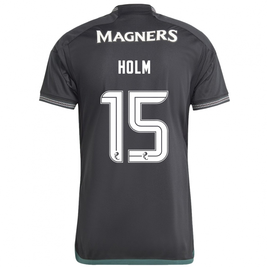 Niño Fútbol Camiseta Odin Thiago Holm #15 Negro 2ª Equipación 2023/24 México