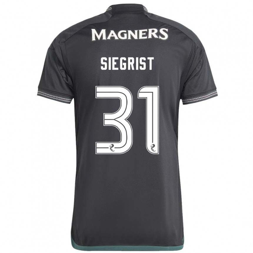 Niño Fútbol Camiseta Benjamin Siegrist #31 Negro 2ª Equipación 2023/24 México