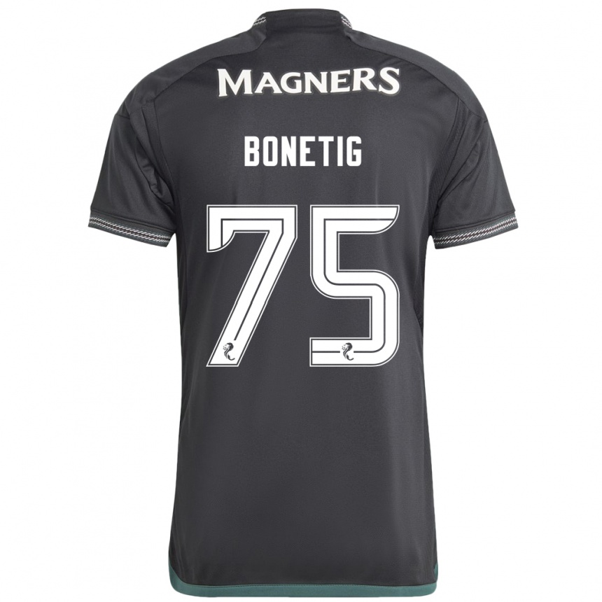 Niño Fútbol Camiseta Liam Bonetig #75 Negro 2ª Equipación 2023/24 México