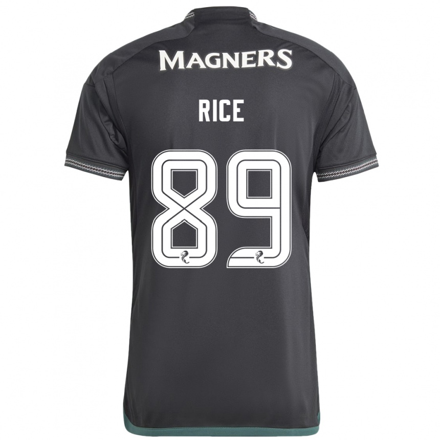 Niño Fútbol Camiseta Aidan Rice #89 Negro 2ª Equipación 2023/24 México