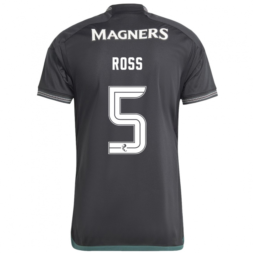 Niño Fútbol Camiseta Natalie Ross #5 Negro 2ª Equipación 2023/24 México