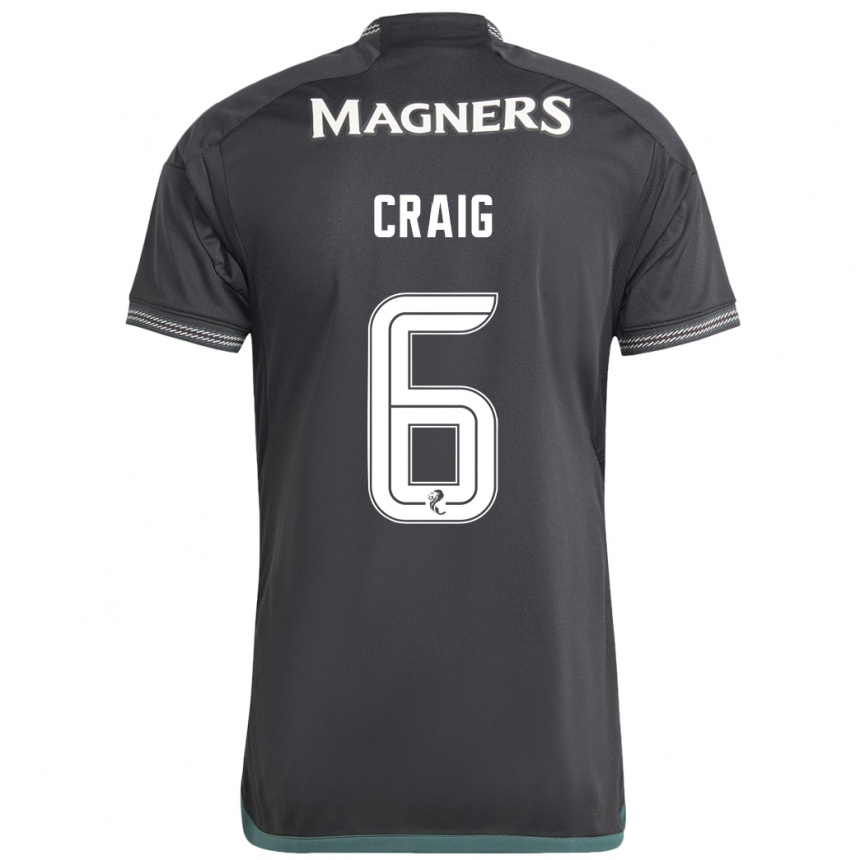 Niño Fútbol Camiseta Chloe Craig #6 Negro 2ª Equipación 2023/24 México