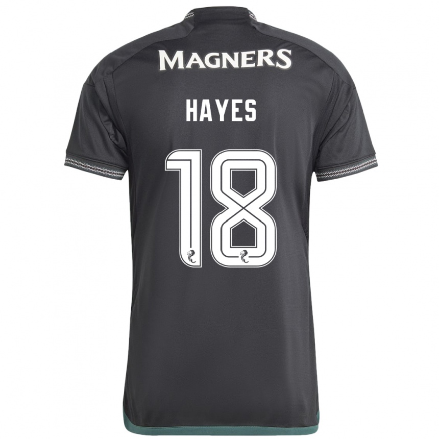 Niño Fútbol Camiseta Caitlin Hayes #18 Negro 2ª Equipación 2023/24 México