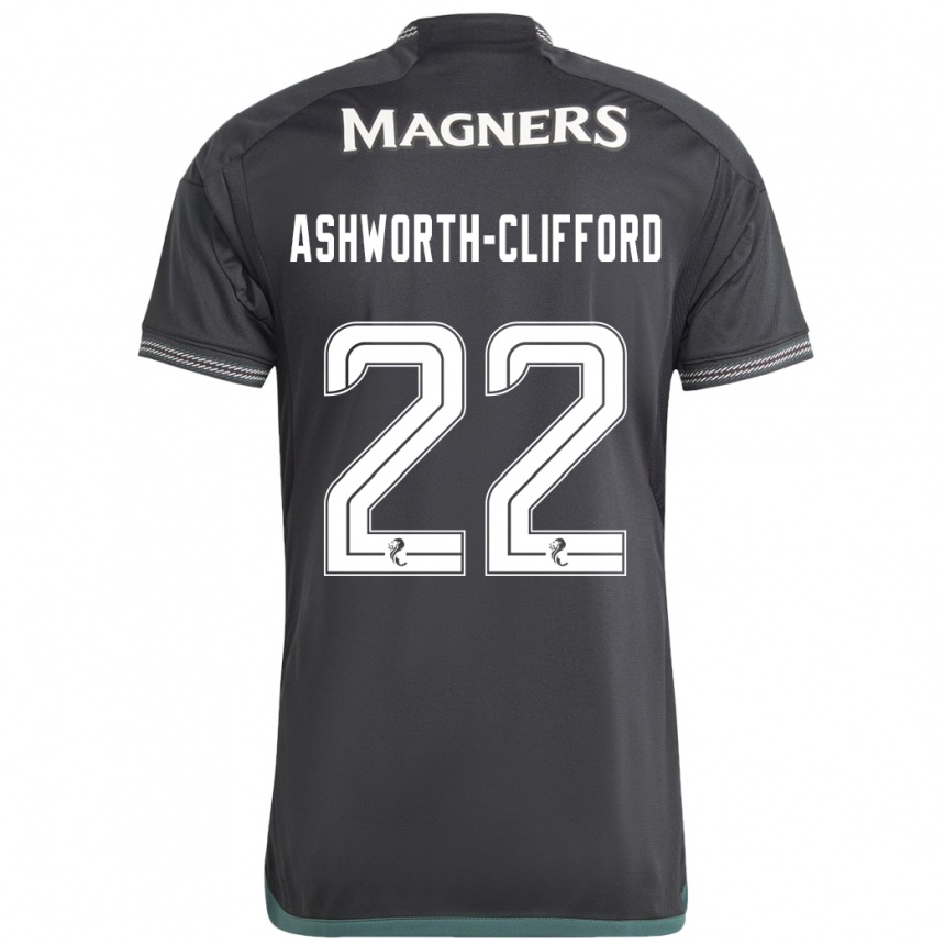 Niño Fútbol Camiseta Lucy Ashworth-Clifford #22 Negro 2ª Equipación 2023/24 México