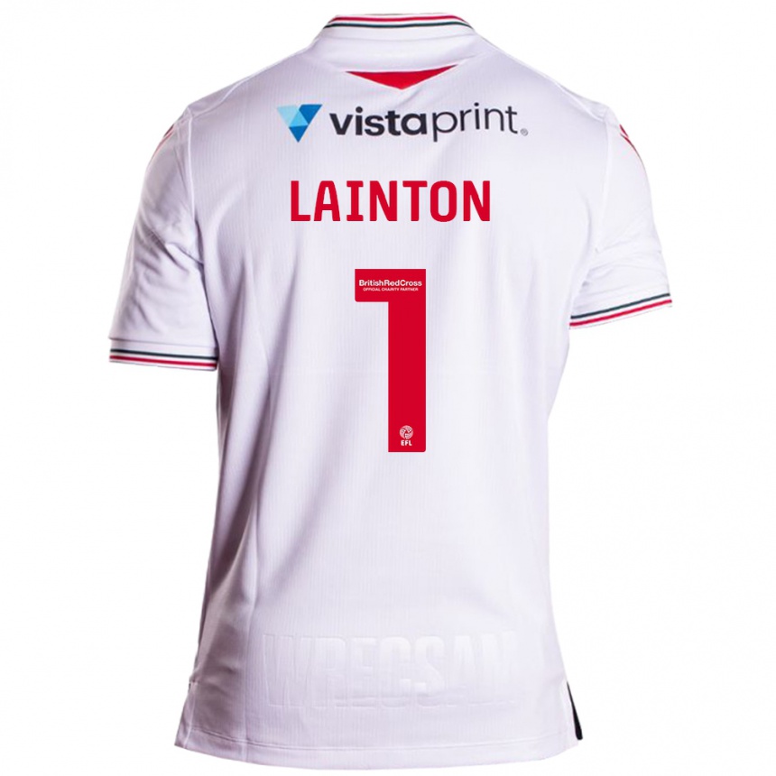 Niño Fútbol Camiseta Rob Lainton #1 Blanco 2ª Equipación 2023/24 México