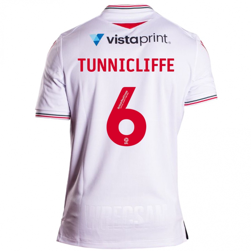 Niño Fútbol Camiseta Jordan Tunnicliffe #6 Blanco 2ª Equipación 2023/24 México