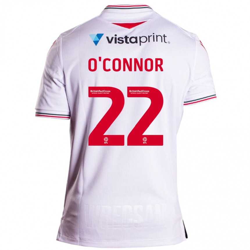 Niño Fútbol Camiseta Thomas O'connor #22 Blanco 2ª Equipación 2023/24 México