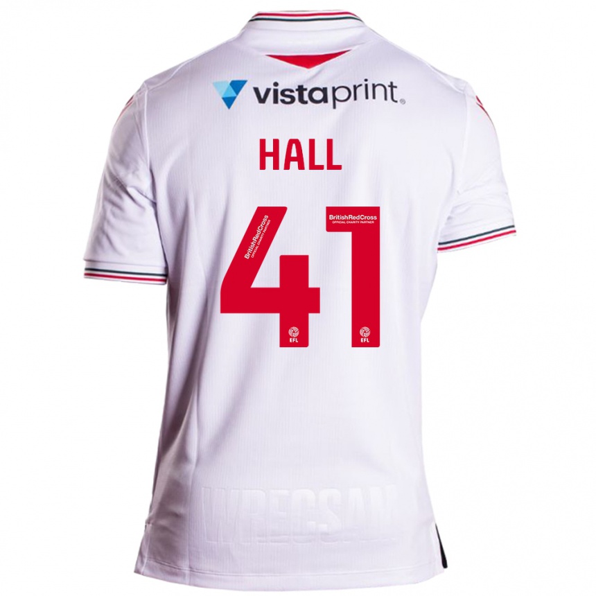 Niño Fútbol Camiseta Liam Hall #41 Blanco 2ª Equipación 2023/24 México