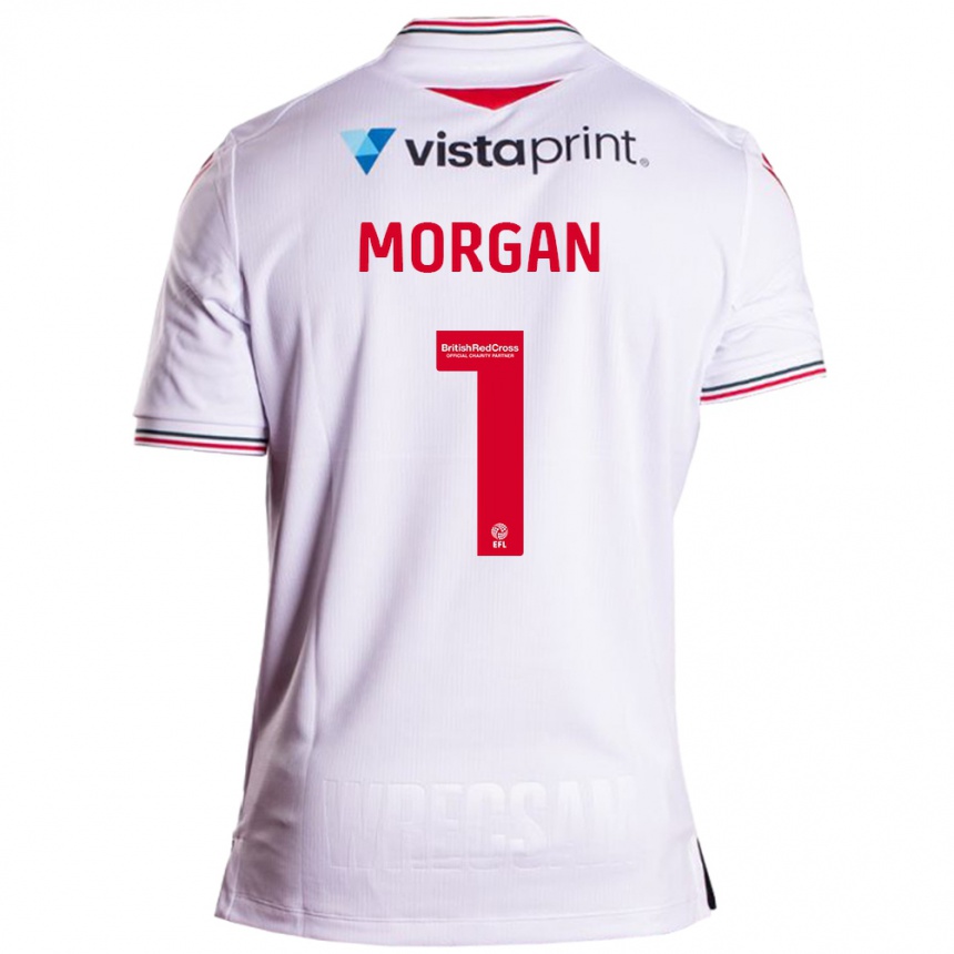 Niño Fútbol Camiseta Delyth Morgan #1 Blanco 2ª Equipación 2023/24 México