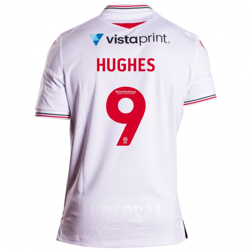 Niño Fútbol Camiseta Rosie Hughes #9 Blanco 2ª Equipación 2023/24 México