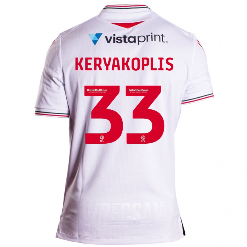 Niño Fútbol Camiseta Hannah Keryakoplis #33 Blanco 2ª Equipación 2023/24 México