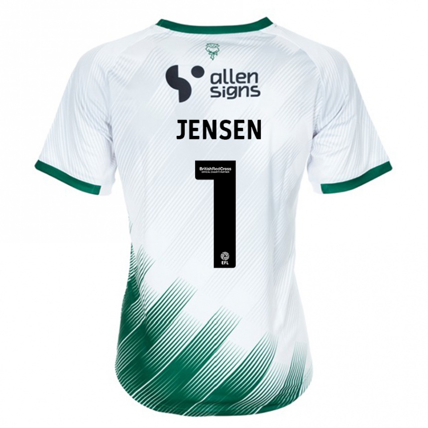 Niño Fútbol Camiseta Lukas Jensen #1 Blanco 2ª Equipación 2023/24 México