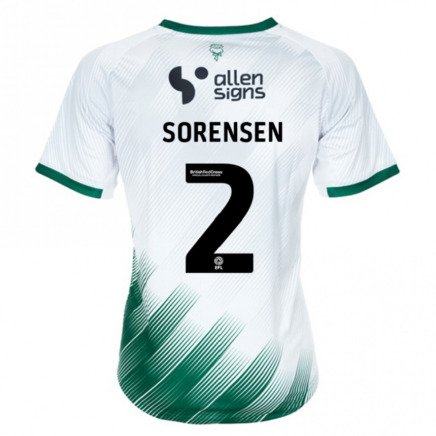 Niño Fútbol Camiseta Lasse Sörensen #2 Blanco 2ª Equipación 2023/24 México